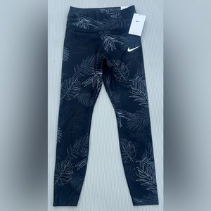 $100 S & XL Nike One Luxe Women's Mid-Rise 7/8 Leggings DV9680-010 Black Floral